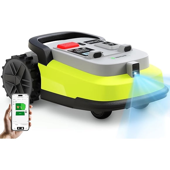 Ubhome M10 Cortacésped robot, robot cortacésped RTK+AI Vision para una navegación precisa y evitar obstáculos