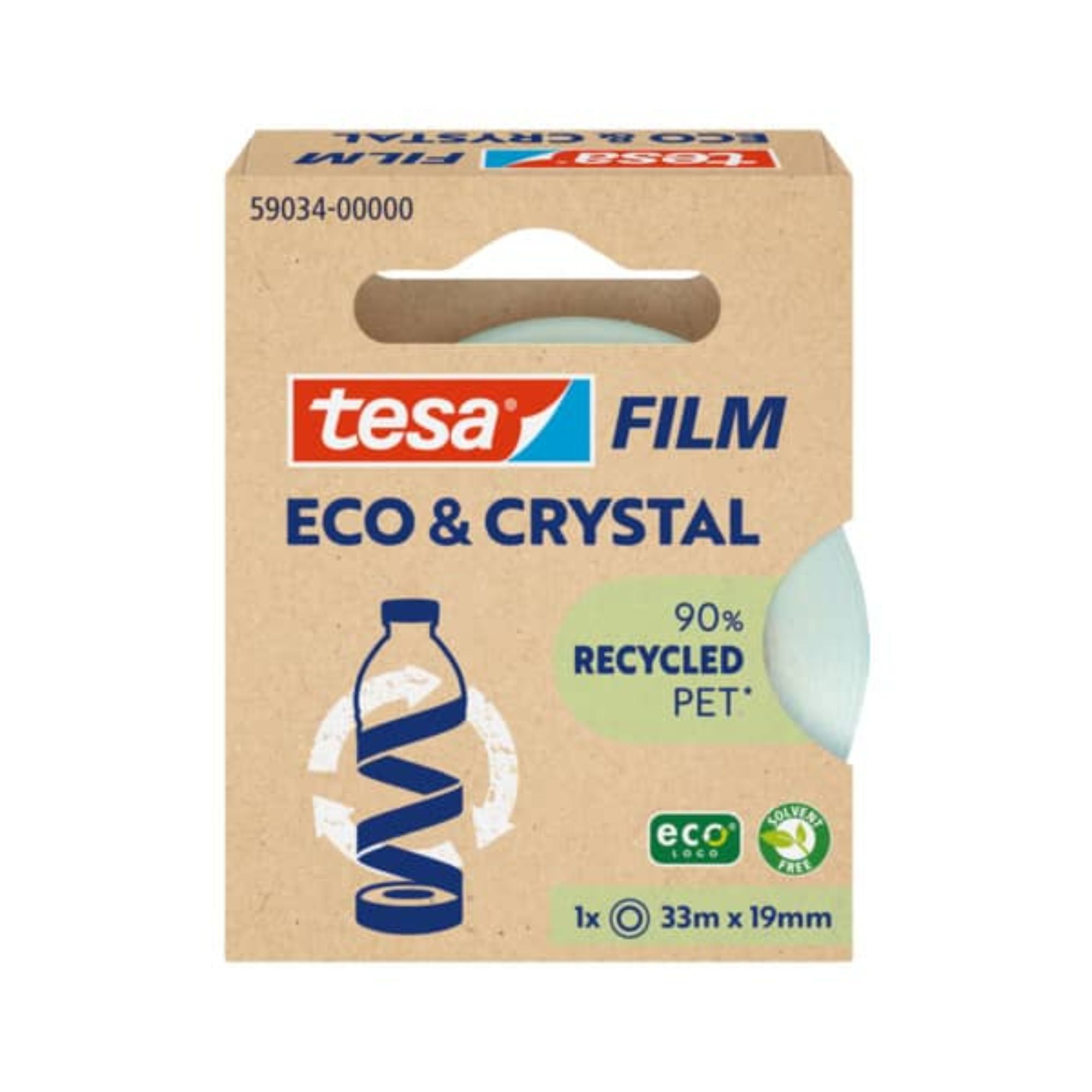 Tesa - Cinta Adhesiva Eco & Crystal 19mm X 33mts