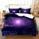thumbnail image 1 of Pink Starry Sky Space Universe Quilt Duvet Cover Set Home Textiles Super 3-Piece Bedding Set, 1 of 4