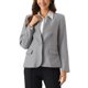 thumbnail image 1 of INSPIRE CHIC Blazer sin cuello para mujer Oficina 1 botón Traje de blazer de trabajo XS Gris, 1 of 5