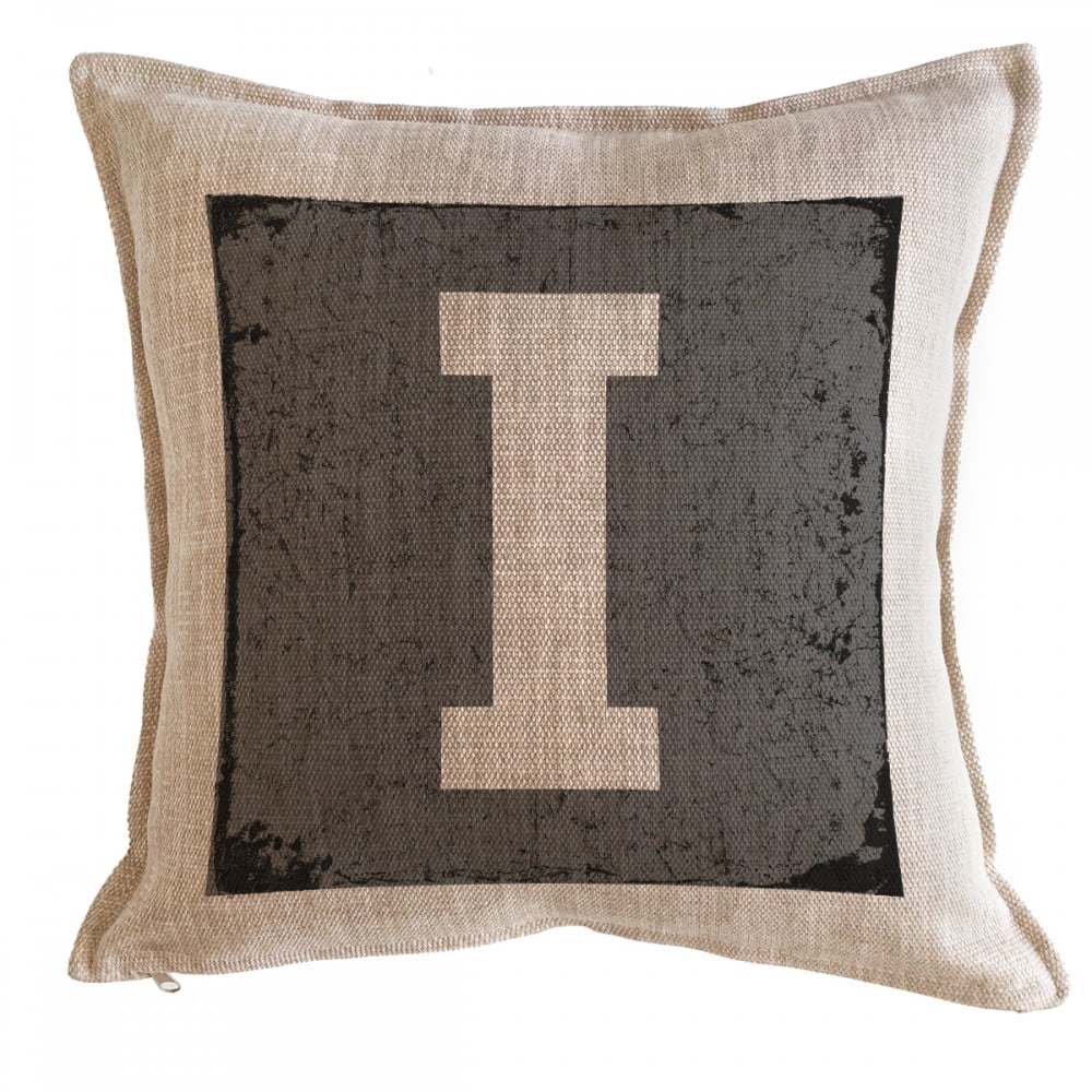 Tuyo Print - Cojín Letra Fondo Gris I 45x45