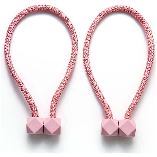 Wyj Hogar - Pack De 02 Sujetadores - Abrazaderas Magneticas Para Cortinas Rosa