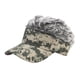 thumbnail image 5 of Gorra De Béisbol Para Hombre, Pelo Falso, Sombrero De Golf, Visera, Peluca, Sombrero, Caqui + Peluca Gris, 5 of 5
