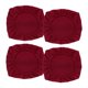 thumbnail image 3 of 4 piezas jacquard poliéster estiramiento boda comedor silla asiento cubierta burdeos_m, 3 of 5