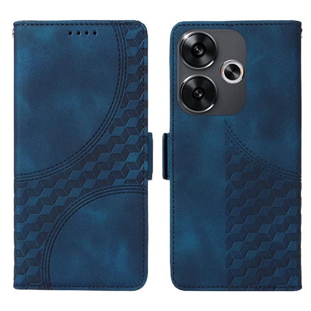 Carcasa FOXDOCK Xiaomi Poco F6 de cuero PU, diseño acolchado clásico, protección contra caídas y rayones