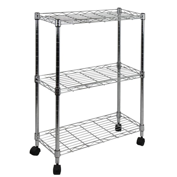 Utility Cart Oceanstar - Estantería multiusos de 3 niveles, cromada