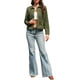 thumbnail image 2 of INSPIRE CHIC Chaqueta de Flecos de Imitación de Gamuza para Mujer con Botones y Mangas Largas Estilo Occidental Vintage XS Verde Militar, 2 of 6