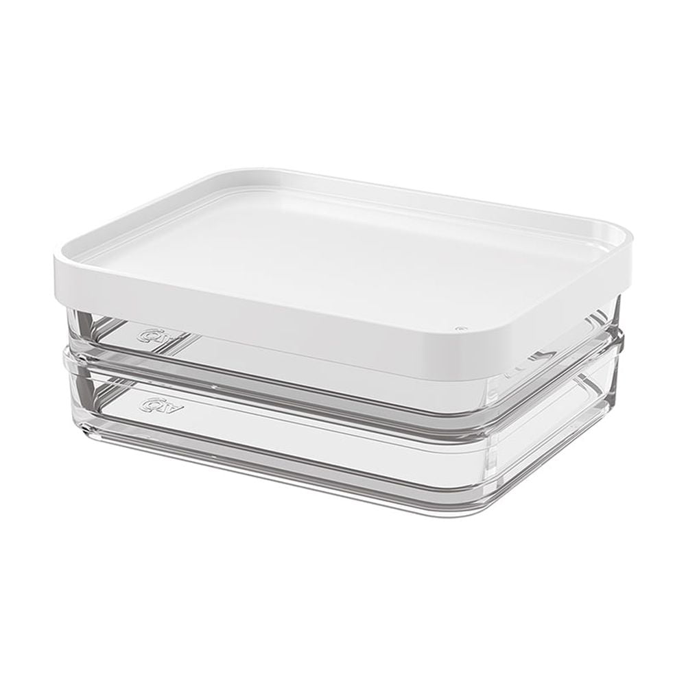 Pote De Plástico Dúo Línea Clear Coza 560 Ml Blanco