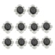 thumbnail image 1 of 10pcs oval flatback acrílico cristal rhinestone botón diy artesanía negro, 1 of 3