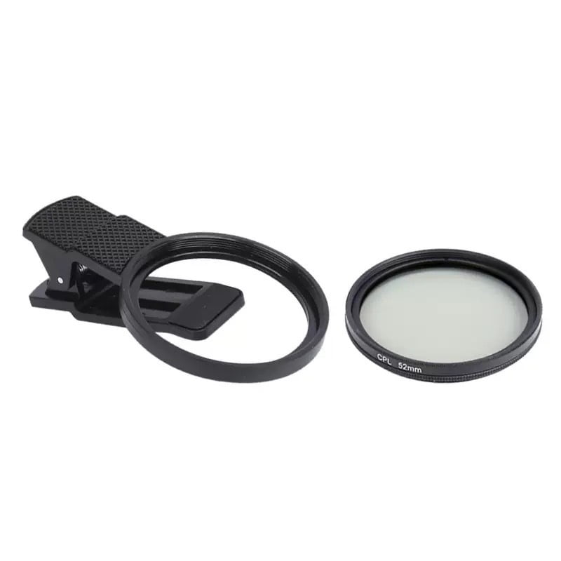 Xusx111 - 2 Paquete 52mm Clip-on Cpl Filtro De Lente De Cámara De Teléfono, Filtro Cpl Y Otros Teléfonos Inteligentes, Kit De Lente De Cámara De Teléfono