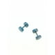 thumbnail image 3 of Aros Punk Rock Acero Moda 6mm Juvenil Azul Barbell, 3 of 3