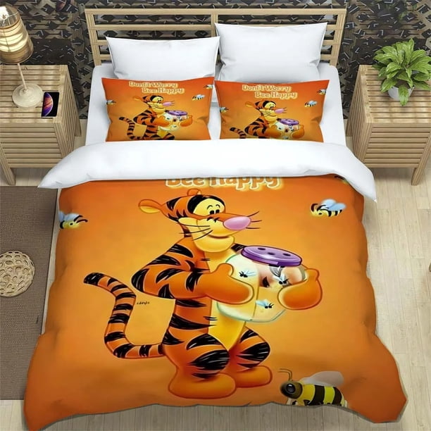 New Tigger cartoon animation set bedding comfortable soft polyester 3D digital printing duvet cover pillowcase children's gifts Bed Sheets