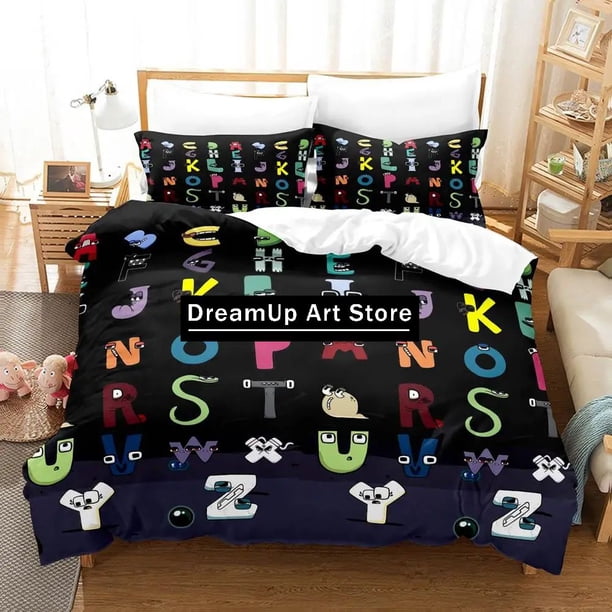 Cartoon Alphabet Lore A-Z Bedding Set Bed Set Aldult Kid Bedroom Duvetcover Sets