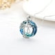 thumbnail image 2 of Collar HESHPAWS Tree of Life con Inicial A-Z Azul, 2 of 6