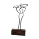 thumbnail image 4 of Escultura De Mujer Figura De Línea De Metal Con Sombrero Para Estante Decoración Del Hogar Negro, 4 of 5