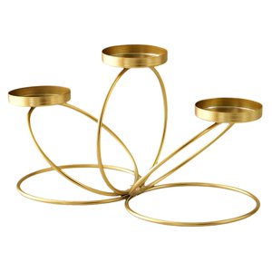 Magideal - Candelabro De Hierro Forjado Para Mesa, Centro De Mesa, Decorativo, Ligero, Resistente, Elegante, Para Decoración Del Hogar, Portavelas Para Fiestas Y Dorado