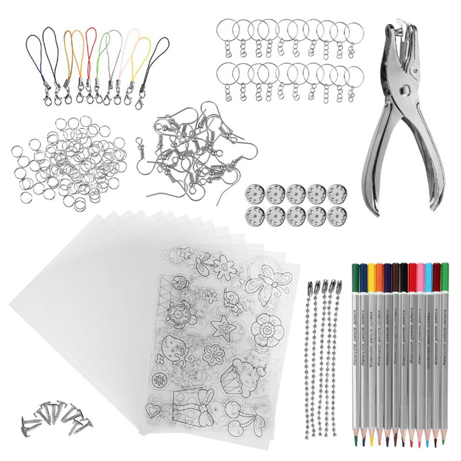 Magideal - Juego De Láminas De Plástico Termorretráctiles, Láminas Termorretráctiles De Película Artística Para Llavero Diy, Adorno Artesanal Creativo, Fabricaci , 192 Piezas