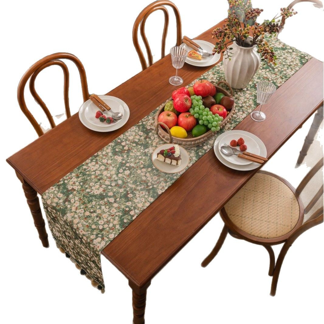 Xusx111 - Vintage Lujo Borla Mesa Corredor - Elegante Mesa De Comedor Decoración, Perfecto Para La Cocina Y Las Celebraciones De Vacaciones, Estilo De Mantel De Borla Retro (33-180cm)