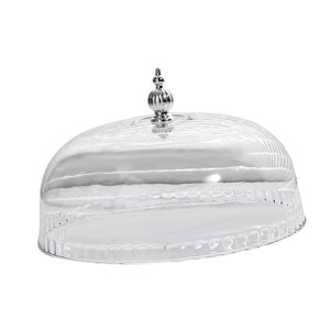 Magideal - Caquero De Pastel Transparente, Exhibición De Pastelería, Cubierta De Plato Que Sirve A Cloche, Cubierta De Pastel De Protección De Alimentos Robusta 30 Cm