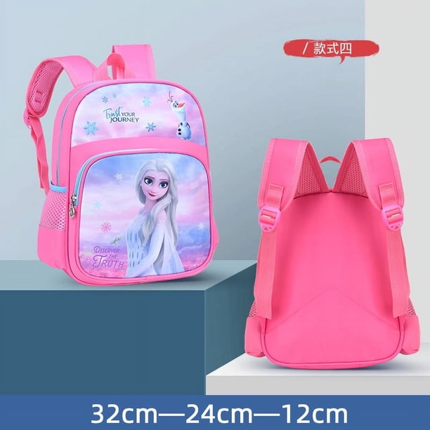 Disney cartoon backpack Frozen Elsa and Anna girls cute primary bag for school burden reduction kindergarten guardian backpack
