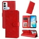 thumbnail image 1 of Funda tipo cartera FOXDOCK para Infinix Hot 12i , diseño girasol en relieve, cuero PU, cierre magnético, soporte y tarjetero, 1 of 5
