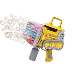 Genérico - Pistola De Burbujas Recargable Con Luz, 80 Orificios