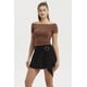 thumbnail image 2 of Polera Mujer Cuello Bardot Café Oscuro, 2 of 4