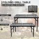 thumbnail image 3 of Mesa de parrilla plegable Pnbfhn portátil para acampar, 90 x 60 cm, negra, 3 of 7