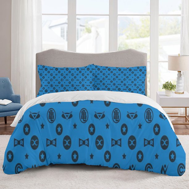 Dra-gon Ball Bedding Sets Cartoon Duvet Cover Lightweight 3 Piece Bet Sets for Kids Boys Girls