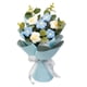 thumbnail image 3 of Ramo De Flores De Ganchillo Decoración Del Día De La Madre Para Boda Regalo De Acción De Gracias Azul, 3 of 4