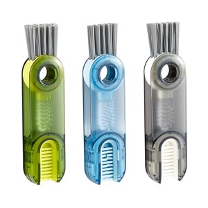 Bothyi - 3 Piezas 3 En 1 Juego De Cepillos De Limpieza De Botellas Cepillo De Limpieza De Tapa Para Tazas De Vidrio