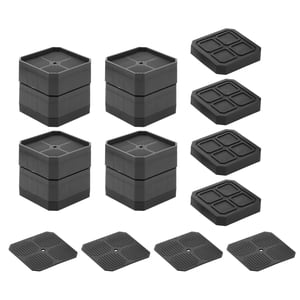 Bothyi - Elevadores De Cama Duraderos, Protector De Suelo, Elevadores De Sofá, Doble Capa Negra