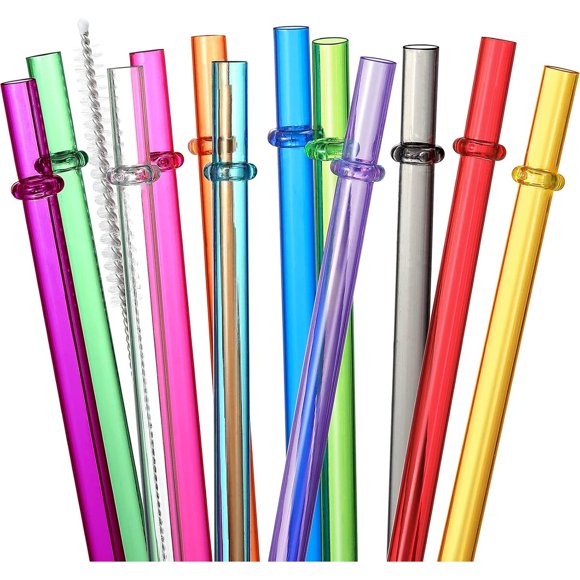 Bombillas VITEVER Tritan de 10,5 pulgadas, 24 unidades y 4 cepillos