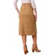 thumbnail image 3 of INSPIRE CHIC Falda de Mujer de Gamuza Sintética con Cintura Alta Elástica para Otoño e Invierno, Falda Midi en Línea A con Bolsillos M Marrón, 3 of 6