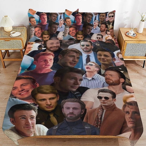 Juego de funda nórdica Chris Evans Bedding Se Ultra Suave y Agradable al tacto, 3 piezas, Bonito juego de cama con funda nórdica