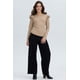 thumbnail image 4 of Polera Mujer Con Vuelo Rib Recogido Beige Oscuro, 4 of 4