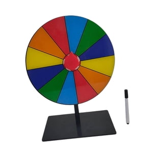 Magideal - Juego De Plato Giratorio De Premio De Mesa, Rueda Giratoria, Con Bolígrafo Borrable, Suministros Para Fiestas, Plato Giratorio De Premio De Rueda De R 12 Cuadrícula