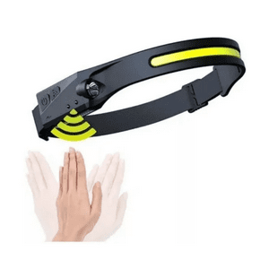 Genérico - Linterna Led Cintillo Con Sensor Montado En La Cabeza Blanco Negro