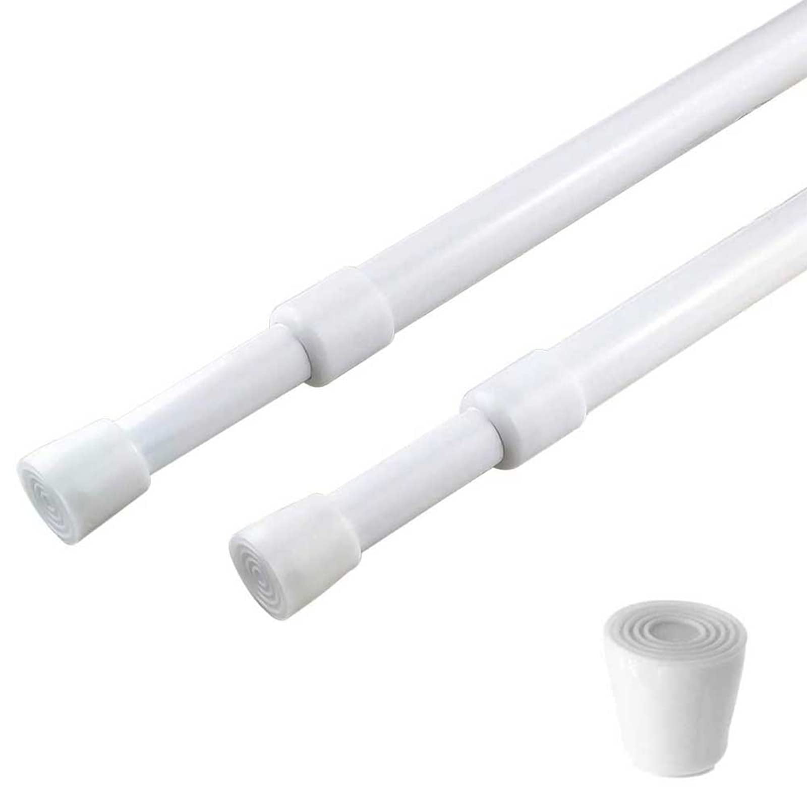 Barra Para Cortina Aijieguang Ajustable 71-109 Cm Blanca, 2 Unidades