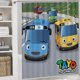 thumbnail image 5 of Tayo el pequeño autobús-theme 4-Piece Shower Curtain Set with Rugs, Waterproof Bathroom Decor Set Includes Bath Mat, U-Shaped Rug, Toilet Lid Cover and Curtain with Hooks, 5 of 6