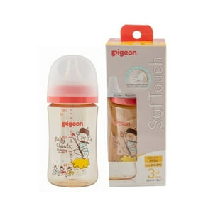 Pigeon - Mamadera De Plastico Softouch Diseño Bear, 240 Ml