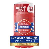 Desodorante Old Spice Captain Para Hombre Sin Aluminio, 90 Ml, 2 Unidades