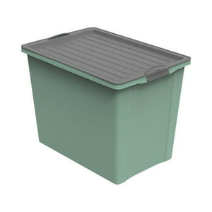 Caja Compact A3 Con Ruedas 70 Lt 57X43X39 Cm Rotho Verde