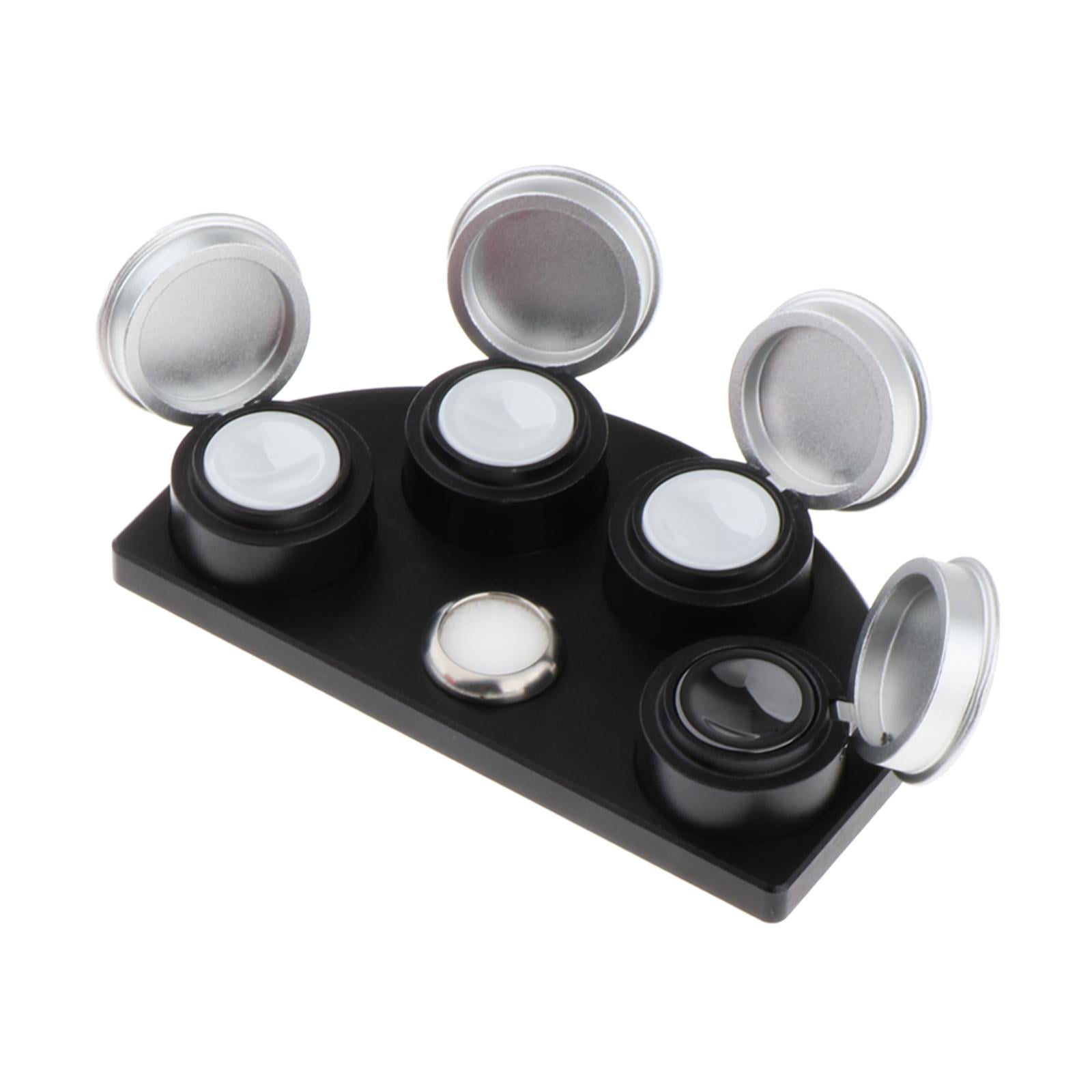 Magideal - Soporte Para Taza De Aceite Para Reloj, Plato Para Aceite, 4 Platos, Ligero, Práctico Accesorio, Herramienta De Reparación, Herramienta De Inmersión E Plata