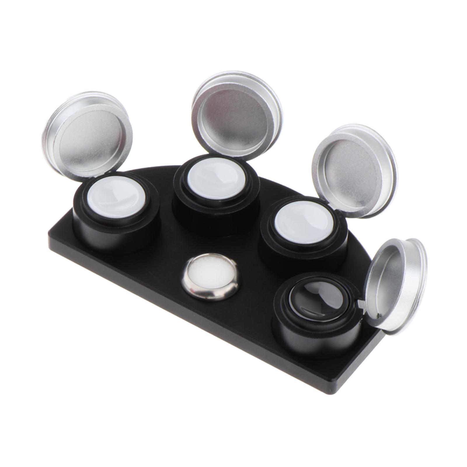 Magideal - Soporte Para Taza De Aceite Para Reloj, Plato Para Aceite, 4 Platos, Ligero, Práctico Accesorio, Herramienta De Reparación, Herramienta De Inmersión E Plata