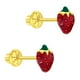 thumbnail image 2 of Aros frutillas de oro 14k para bebes y niñas, 2 of 2