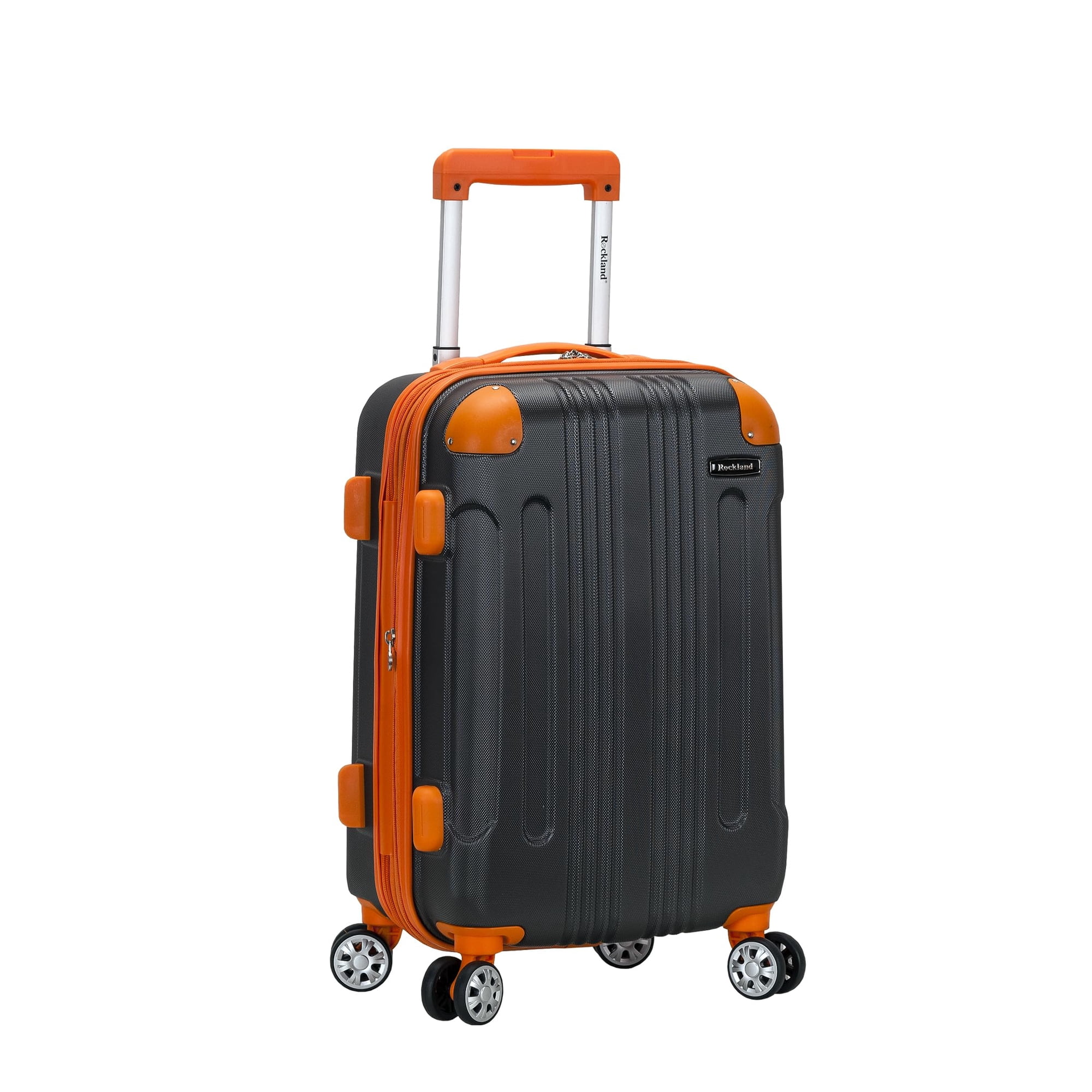 Rueda Giratoria Rígida Luggage Rockland London De 20 Pulgadas, Color Carbón