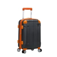 Rueda Giratoria Rígida Luggage Rockland London De 20 Pulgadas, Color Carbón
