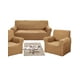 thumbnail image 2 of Set De Fundas De Sofa 3+1+1 - Diseño Cuadrille Café, 2 of 3