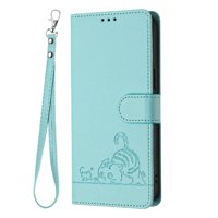 Funda Tipo Cartera Foxdock Para Oukitel C58 Con Soporte, Ranuras, Rfid, Diseño De Gato